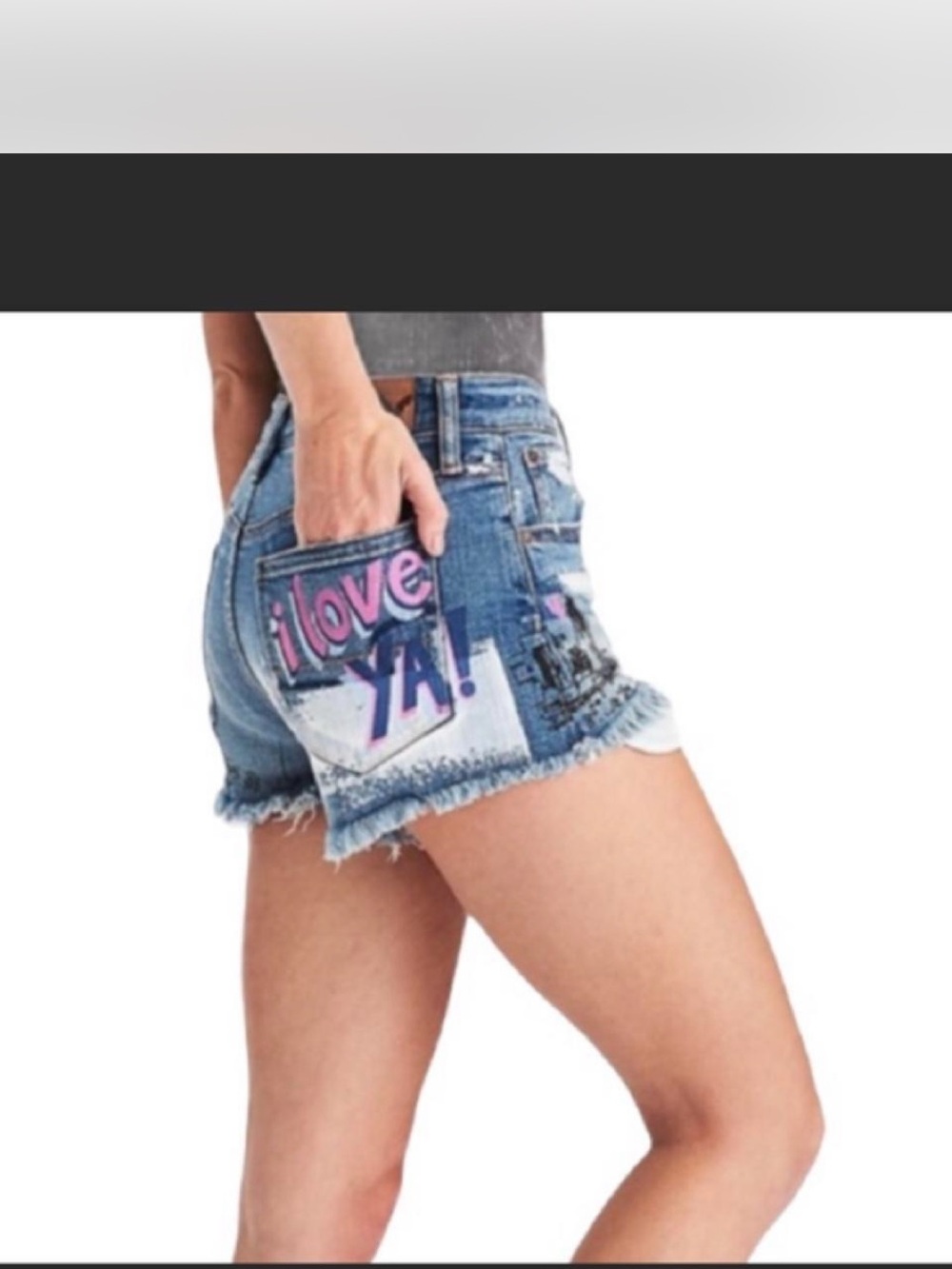 American Eagle Outfitters Distressed Denim Shorts Size 8 - Love Ya !!